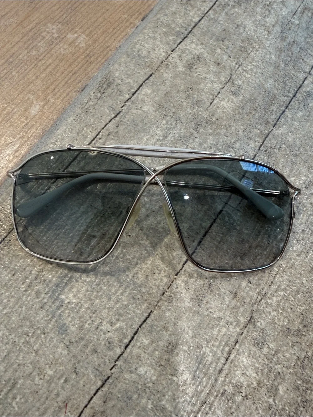 Tom Ford Crossover Aviator Frame Designer Sunglasses Silver Gray